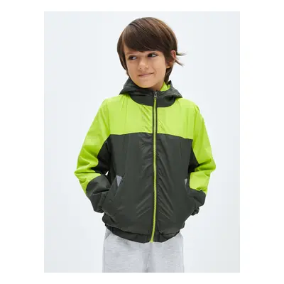 LC Waikiki Boys' Hooded Color Block Raincoat