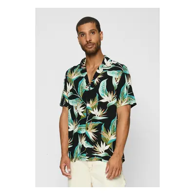 Blossoms Resort Shirt Black/Floral