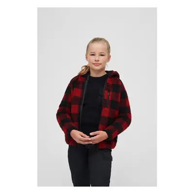 Children's Teddyfleecejacket Hood Red/Black