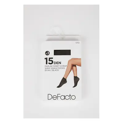 DEFACTO Den Fit Women's 3-Piece Short Thin Socks