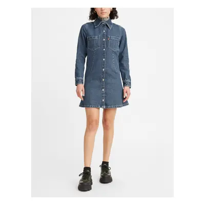 Levi&#39;s Blue Denim Shirt Short Dress Levi&#39;s® - Women