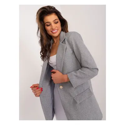 Women's grey jacket with zipper