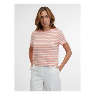 Orsay Cream-Pink Women's Striped T-Shirt - Women