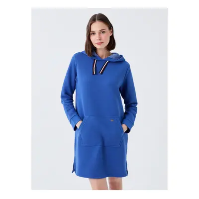 LC Waikiki Hooded Plain Long Sleeve Women's Sweat Dress