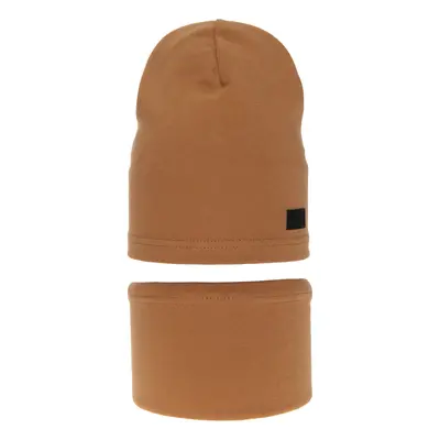 AGBO Boy's spring/ autumn set: hat and tube scarf camel Frizi