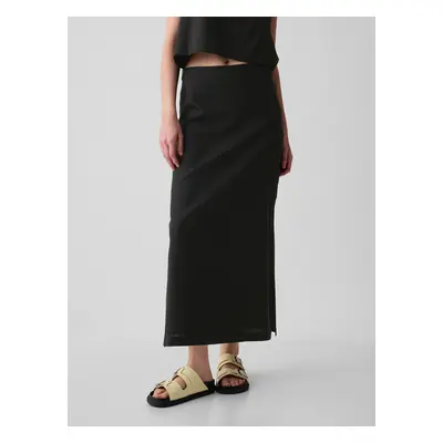 Black women's linen skirt GAP