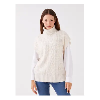 LC Waikiki LCWAIKIKI Classic Turtleneck Self-Patterned Women's Knitwear Sweater