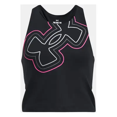 Under Armour Tank Top Motion Branded Crop Tank - BLK - Girls