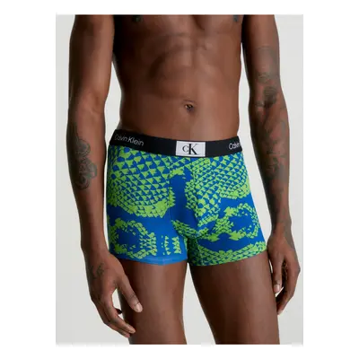 Green and Blue Men's Patterned Boxers Calvin Klein Underwear - Men