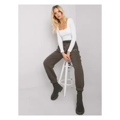 Khaki sweatpants with the slogan Lily