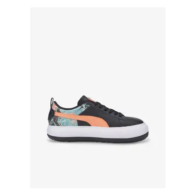 Black Womens Leather Sneakers Puma Mayu - Women