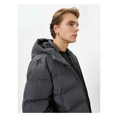 Koton Down Jacket Hooded Zipper Pocket Detailed