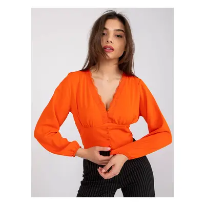 Orange blouse with loose sleeves from Agathe