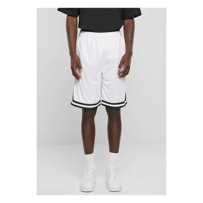 Men's Stripes Mesh Shorts - White/Black/White