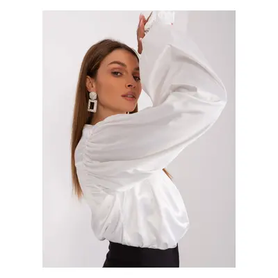 White elegant shirt with puff sleeves