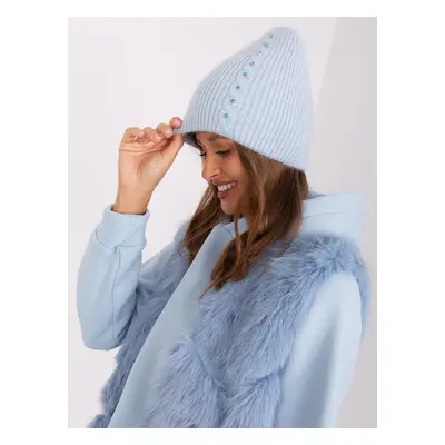 Women's winter hat light blue color