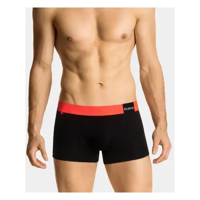 Man boxers ATLANTIC PREMIUM with mikromodal - black/orange