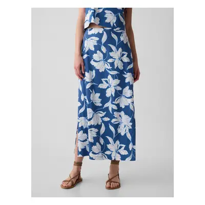 Women's blue linen skirt GAP