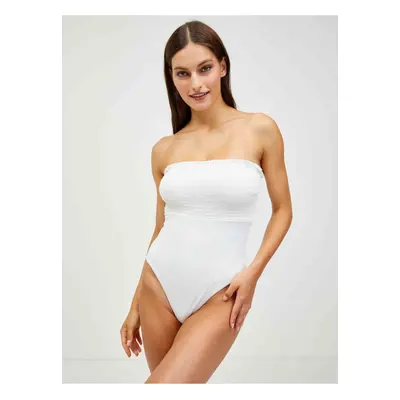 White Patterned One-Piece Swimsuit Pieces Gaya - Women's