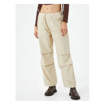 Koton Parachute Pants with Elastic Waist and Legs with Stopper.