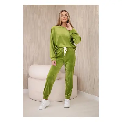 Velour set sweatshirt + kiwi trousers