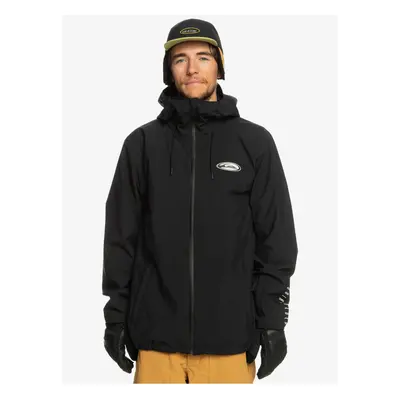 Men's Black Winter Jacket Quiksilver High In The Hood - Men