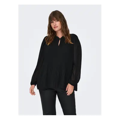 Black women's pleated blouse ONLY CARMAKOMA Piona - Women