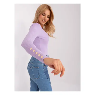 Light purple fitted classic sweater