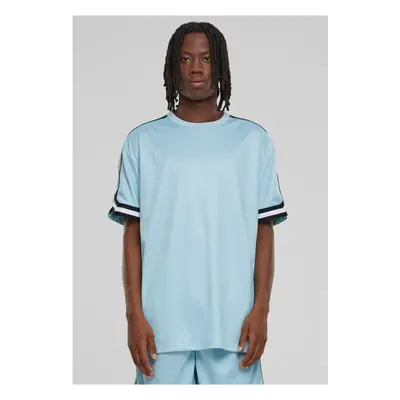 Men's Oversized Stripes Mesh T-Shirt - Ocean Blue