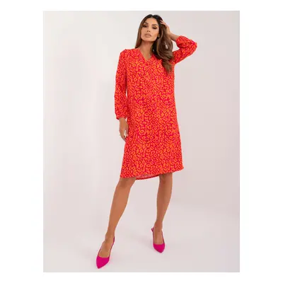 Fuchsia loose dress with buttons SUBLEVEL