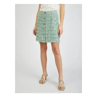 Orsay Green Ladies Tweed Skirt - Ladies