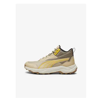 Yellow-Beige Mens Running Ankle Boots Puma Obstruct - Men