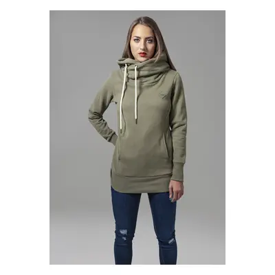 Women's Long Olive Logo Hooded