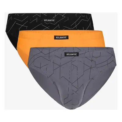 Men's sports briefs ATLANTIC 3Pack - black/yellow/gray