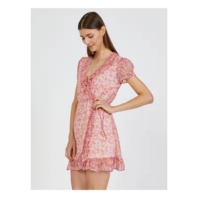 Light Pink Floral Wrap Dress TALLY WEiJL - Women