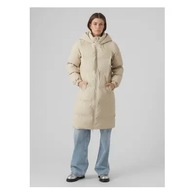 Women's cream winter quilted coat VERO MODA Noe - Women