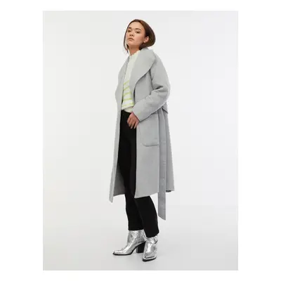 Orsay Women's Light Grey Wool Coat - Women