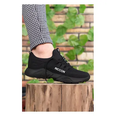 Riccon Unisex Black Sneakers