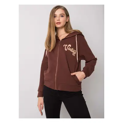 Dark brown zip-up sweatshirt