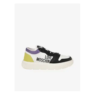 Black & White Women's Leather Sneakers Love Moschino - Women