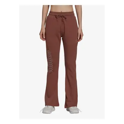 Brown Women's Flared Fit Sweatpants with adidas Originals Open - Women