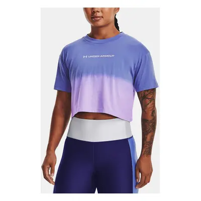 Under Armour T-Shirt UA DIP DYE CROP SS-BLU - Women