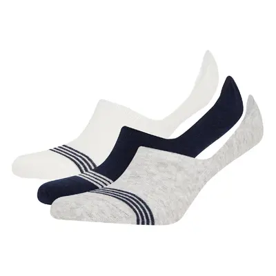 DEFACTO Men's 3-Pack Cotton Ballerina Socks