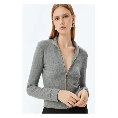 Koton Gray Women's Cardigan