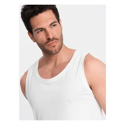 Ombre Men's BASIC cotton tank top - white