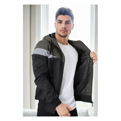 36136 Dewberry Triangle Piece Hooded Seasonal Mens Coat-Khaki