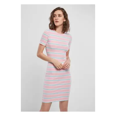 Women's Stretch Stripe Dress Pink/Ocean Blue