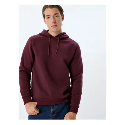 Koton Raised Cotton Basic Hooded Sweatshirt