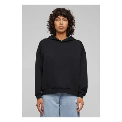 Women's Light Terry Oversized Hoodie - Black