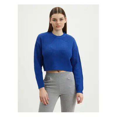 Dark blue women cropped sweater ONLY Malavi - Women